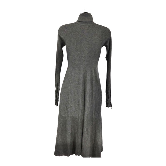 Zara charcoal gray knit stretch turtleneck fitted long sleeve sweater dress‎ - Picture 15 of 16